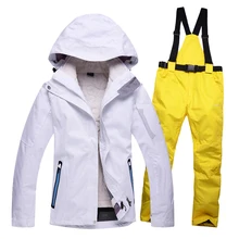 Free shipping Women’s winter ski set snowboard suit women Outdoor waterproof windrpoof set skiing jacket and pants