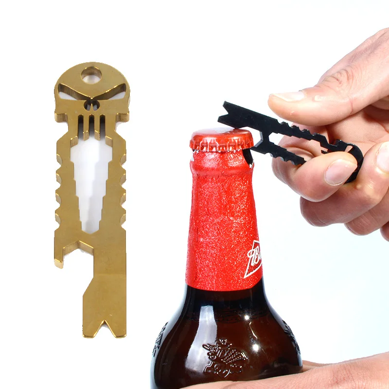 Punisher Skull Stainless Steel Pocket Multitools Gadget EDC Key Ring Chain Bottle Opener Wrench Screwdriver Survival Tool | Спорт и