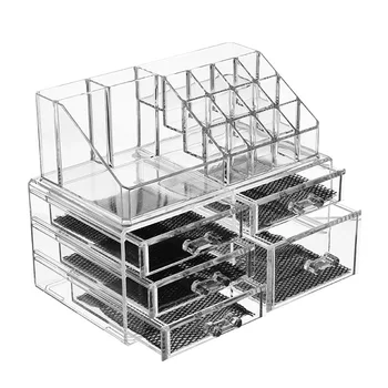 

Acrylic Portable Transparent Makeup Organizer Storage Box Make Up Organizer Cosmetic Organizer Makeup Storage Drawers Organizer