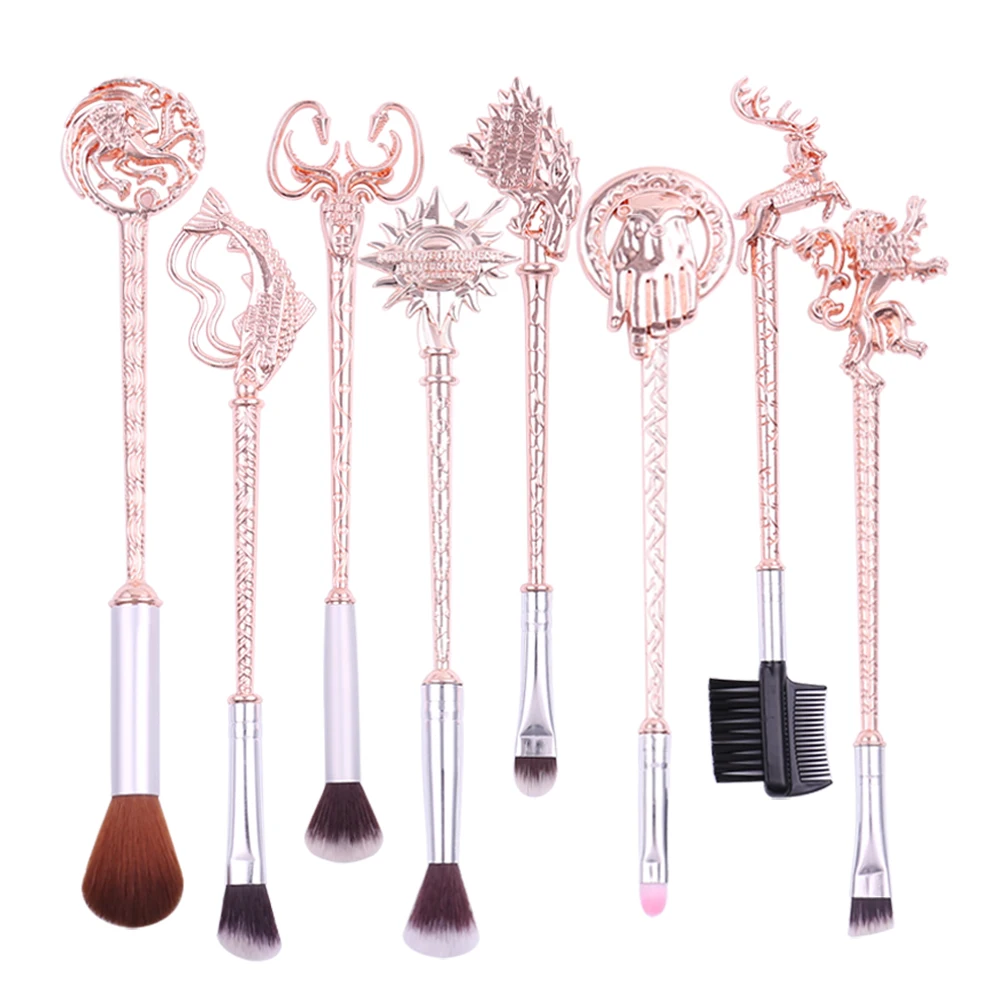 

Drop Ship Retro Game of Thrones Makeup Brushes Set Eye Shadow Powder Eyeliner Eyelash Lip Make Up Brush Cosmetic Tool Kit