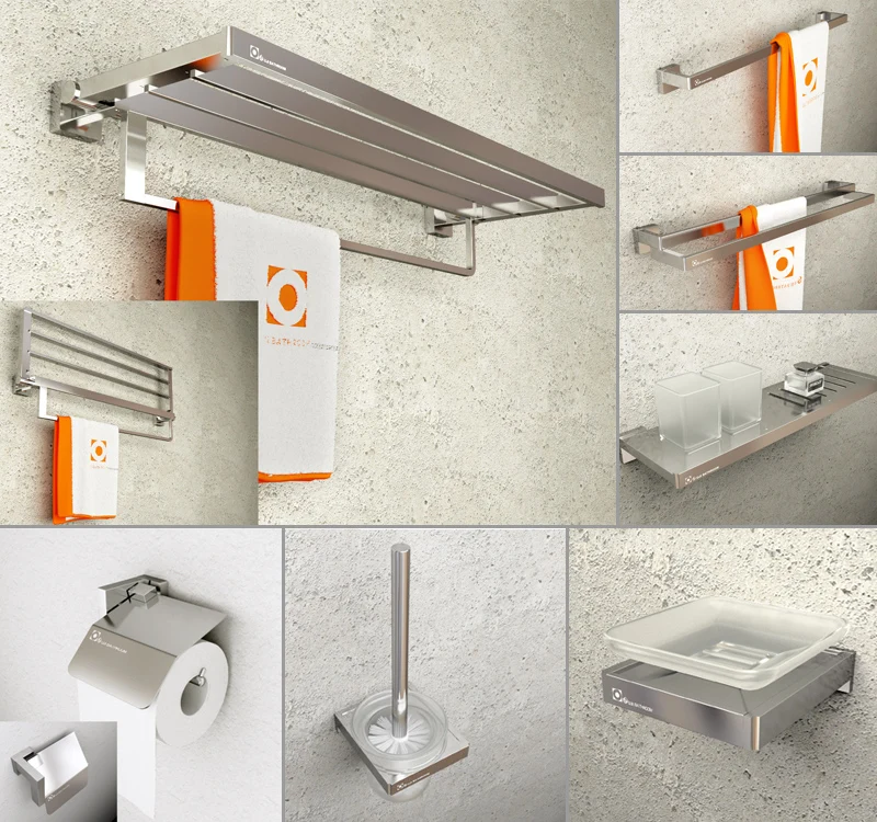 Sandblast Modern Bathroom Hardware Sets Spray Aluminum Solid Sandblast Modern Bathroom Hardware Sets Spray Aluminum Solid Polished Accessories 7 Items Products Victor A In Bath From Home