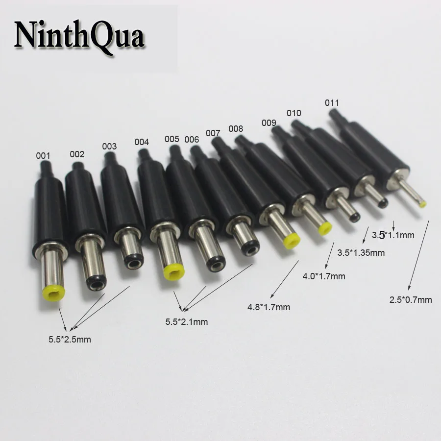 

1pcs Male Female DC Power Plug Connector ABS 6.5*4.4 5.0*3.0 5.5*2.5 5.5*2.1 4.8*1.7 4.0*1.7 3.5*1.35 3.5*1.1 2.5*0.7 mm