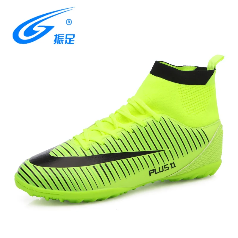 

ZHENZU Indoor Futsal Soccer Boots Sneakers Men Soccer Cleats Superfly Original Sock FOOTBALL Shoes with Ankle Boots High Hall