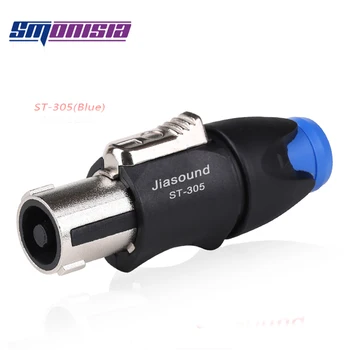 

Smonisia 5pcs 4Pins Professional Speaker Connector Amplifier Wire Audio Plug Metal Socket ST-305