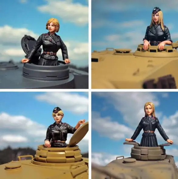 

1/35 Resin Kits WWII German Women Tanker 4pcs/set (no tank)