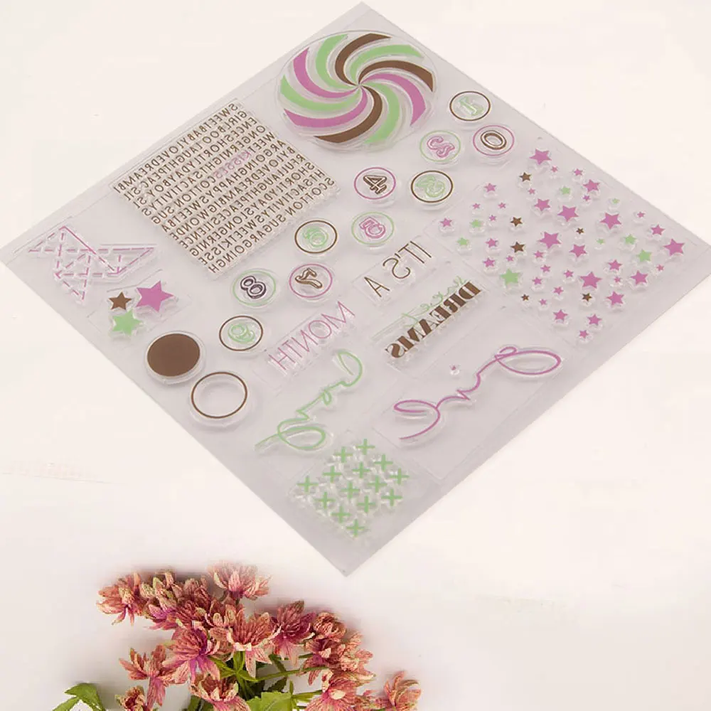 

1Pc English Words Transparent Clear Silicone Stamp/Seal For DIY Scrapbooking/Photo Album Decorative Clear Stamp Sheets