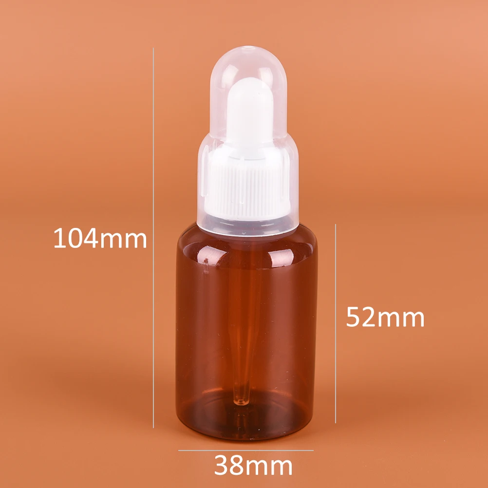 50 мл Янтарный ПЭТ жидкий реагент бутылочка с пипеткой для хранения химии лабораторные химикаты духи и одеколоны