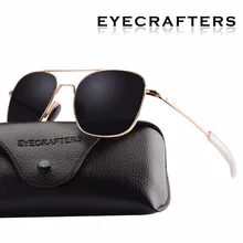 Gold Black Brand Designer Polarized Sunglasses Mens Pilot Military Sunglasses Outdoor Driving Sports Mirrored Glasses Eyewear