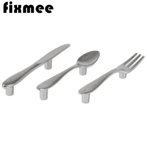 Fixmee 15 قطعة الفضة ملعقة شوكة سكين مطبخ مجلس الوزراء دولاب درج سحب مقابض المقابض Fixmee 15 قطعة الفضة ملعقة شوكة سكين مطبخ مجلس الوزراء دولاب درج سحب مقابض المقابض