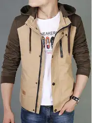 Для мужчин куртка 2018 Демисезонный Новое поступление повседневные толстовки лоскутное тонкий модное пальто M-5XL большой Размеры 3 цвета