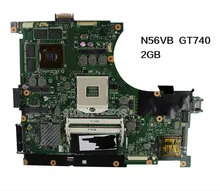 for ASUS N56VB Laptop Motherboard N56VM Rev2.3 mainboard GT740 2G N14P-GE-OP-A2 989 Scoket fully tested