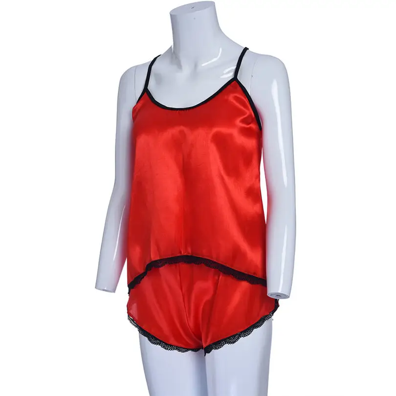 New Women's Satin Sleepwear Women Elegant Ladies Passion Casual Daily Nightwear Sexy Lingerie Babydoll G-string Dress #4F10 (8)