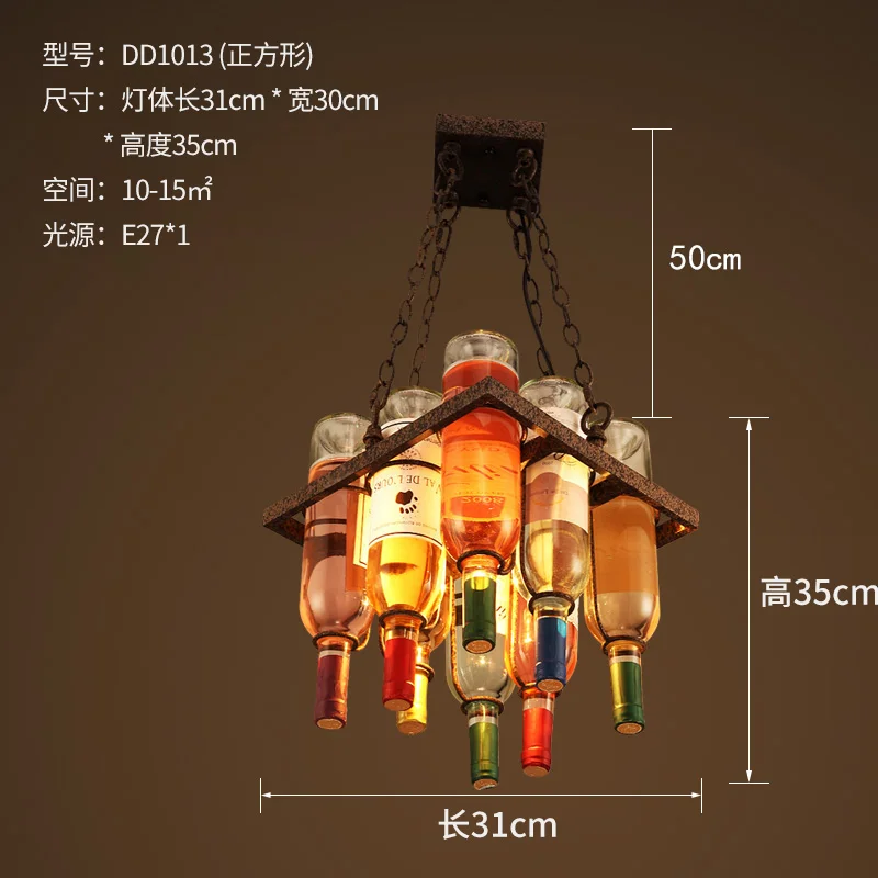 Американский стеклянный винтажный промышленный подвесной светильник, подвесной светильник s светодиодные лампы для дома, подвесной светильник в скандинавском стиле, подвесной светильник в стиле лофт - Цвет корпуса: Square