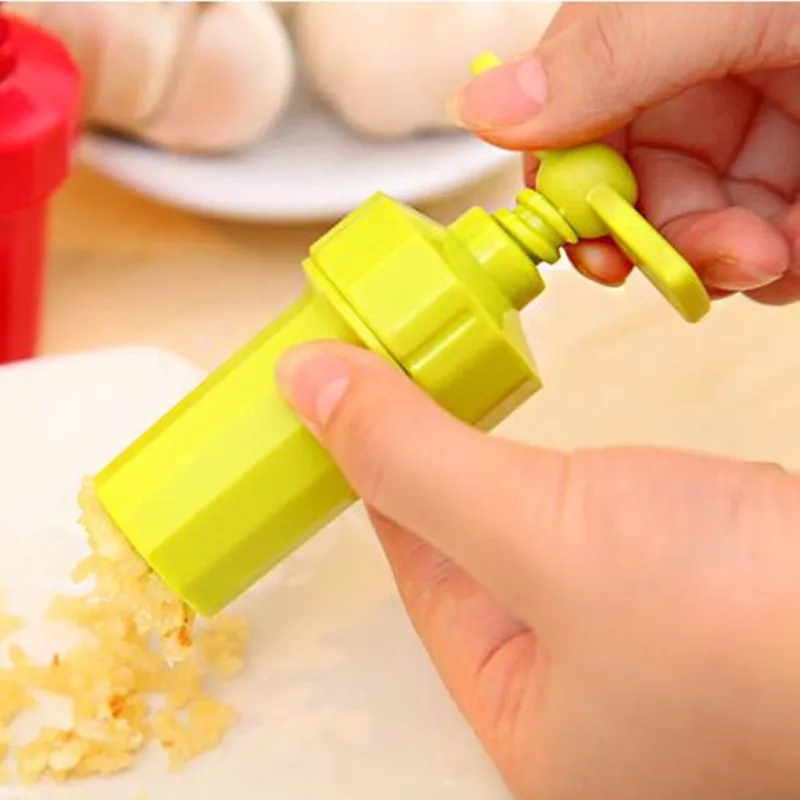 Practical Ginger Garlic Manual Squeeze Press Twist Cutter Crusher Easy