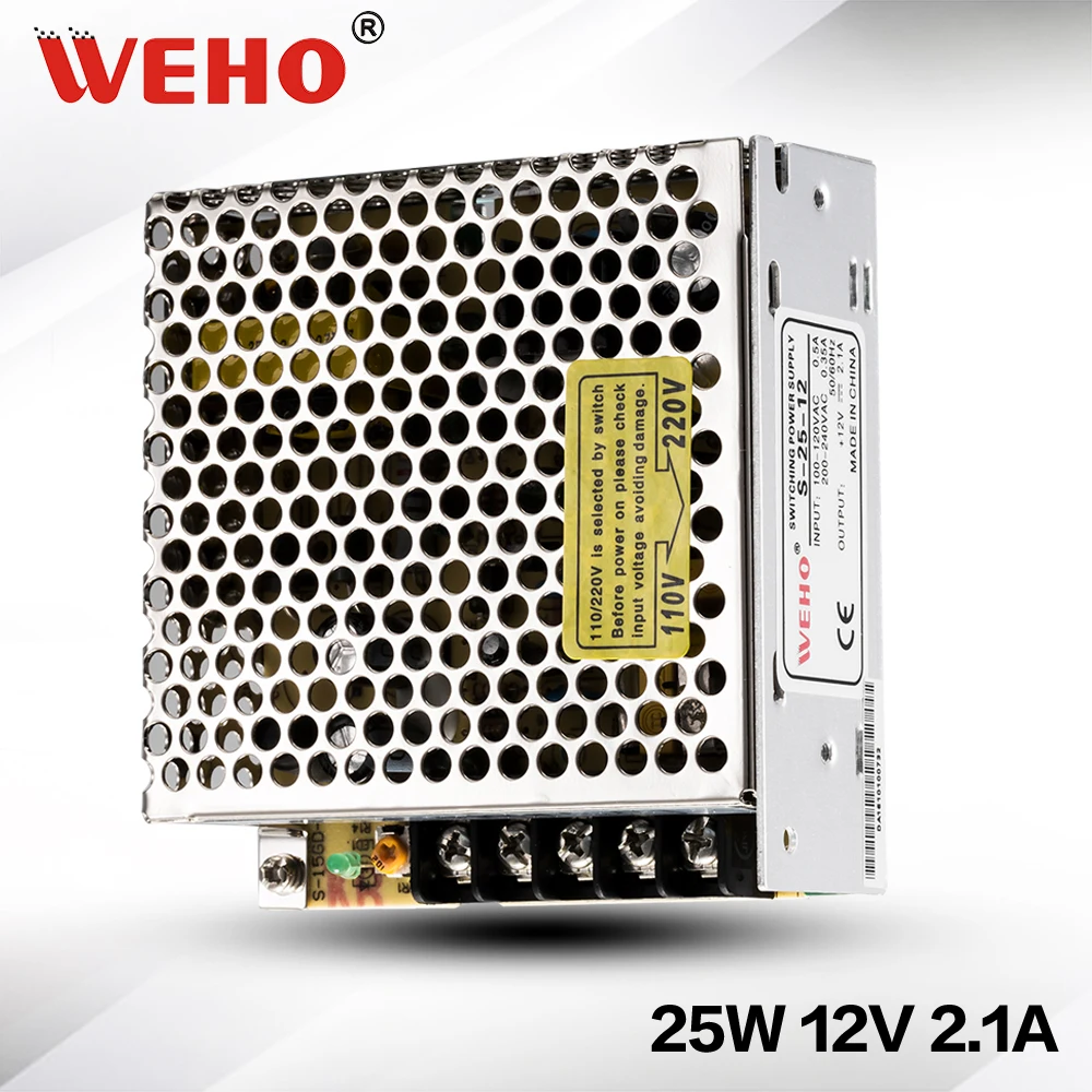 

(S-25-12) AC to DC Power 25w switching mode power supply 12vdc 2a 25W dc power supply 12v