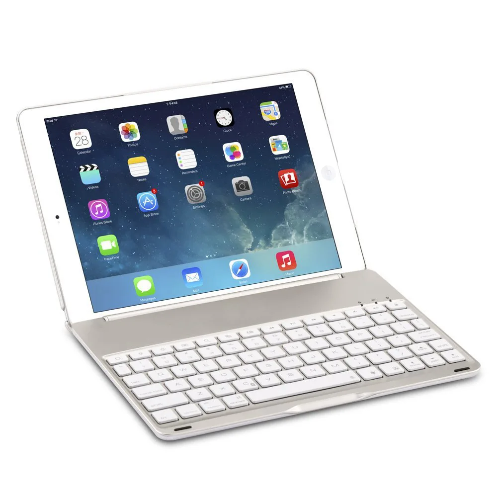 Для нового iPad 9 7 2017 ультра тонкий умный алюминиевый Bluetooth русский/испанский/иврит
