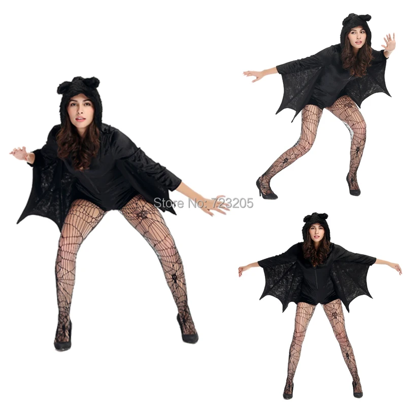 sale adult women classic halloween costume black hooded bat underwear catsuit sexy vampire devil carnival cosplay - Halloween Costumes Prices sale adult women classic halloween costume black hooded bat underwear catsuit sexy vampire devil carnival cosplay - Halloween Costumes Prices
