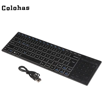 

Rechargeable Wireless Bluetooth 3.0 Mini Keyboard with a Touchpad Numeric Keypad / Mouse Support iOS Windows Android for Laptop
