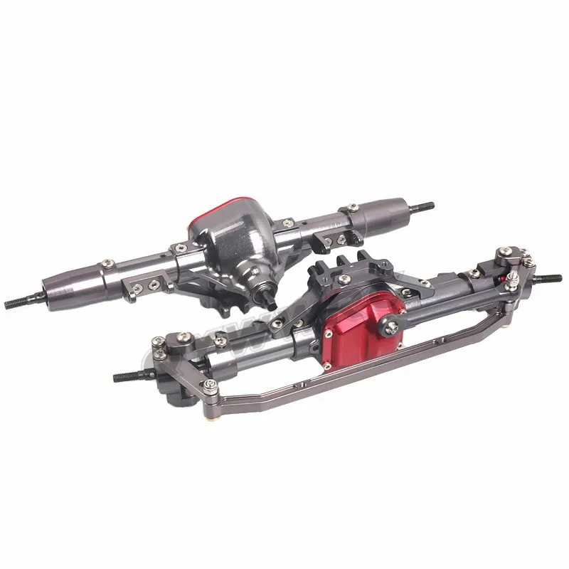 

QYWWRC RC Front And Rear Axle Alloy Straight Axle For 1/10 RC Crawler Car Axial SCX10 90046 90047 Upgrade Parts Free shipping