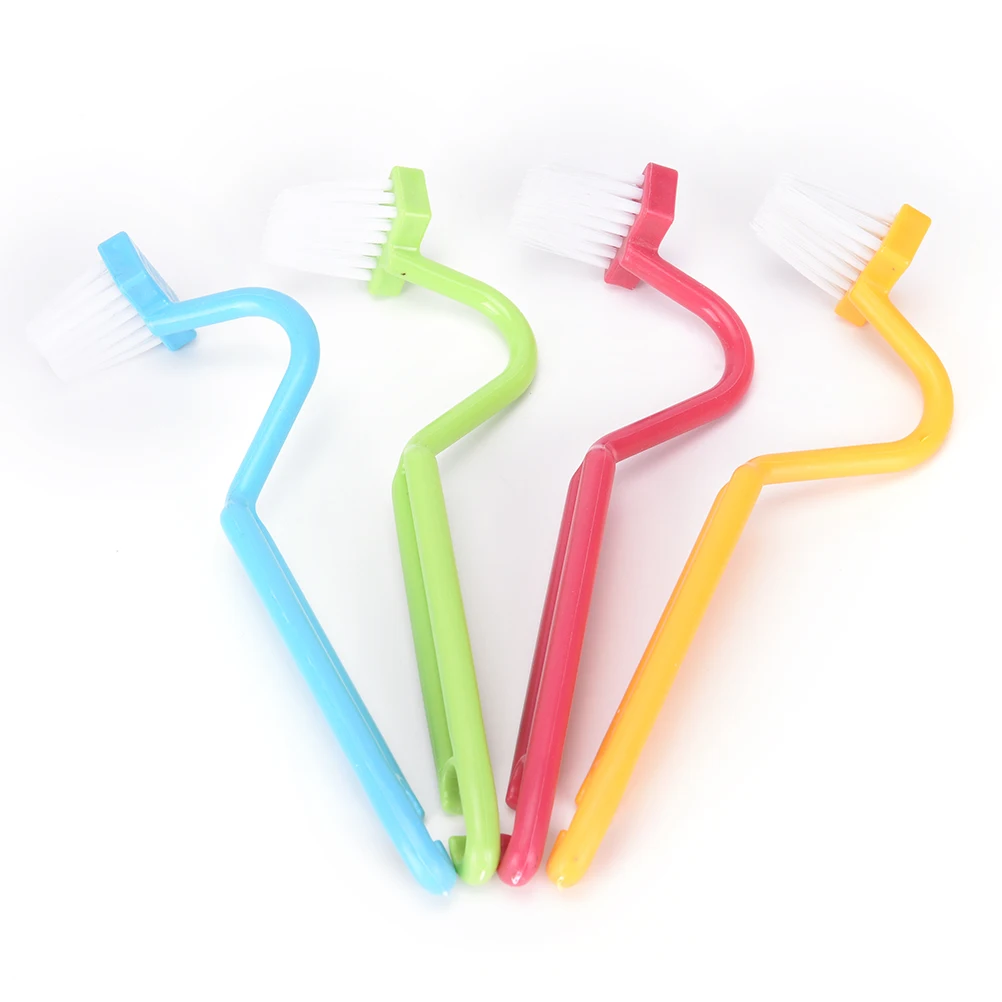 

Random Color V Shape Toilet Cleaning Brush Portable Toilet Brush Scrubber Curved Clean Side Bending Handle Corner Brush