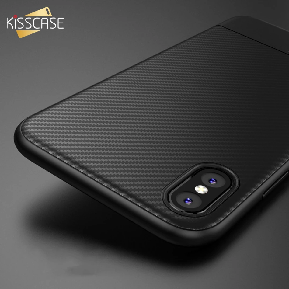 

KISSCASE Case For iPhone X 10 Ultra thin Carbon Fiber Soft TPU Phone Cases For iPhone 8 8 Plus 6 7 Plus Extreme Touch Back Cover