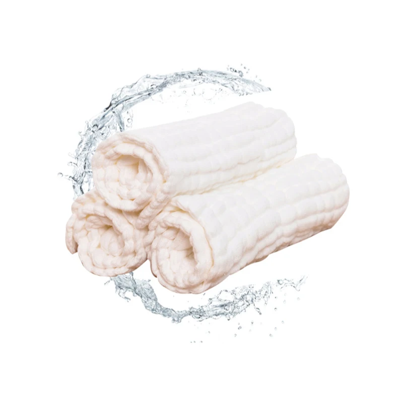 Белые пеленки для малышей от Wasoyoli, 90*110 см, хлопок, муслин, одеяло для новорожденных, мягкие одеяла для ванной - Цвет: 4 Layers