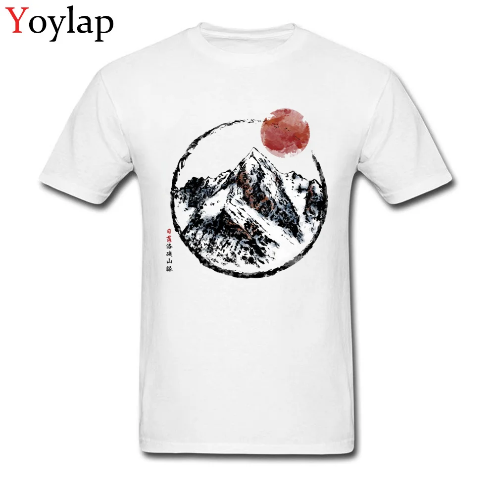 Mens T-shirts 2017 New Fashion Family Tops Shirt Summer Fall 100% Cotton O-Neck Classic Sunset in Rocky Mountain Sweatshirts white