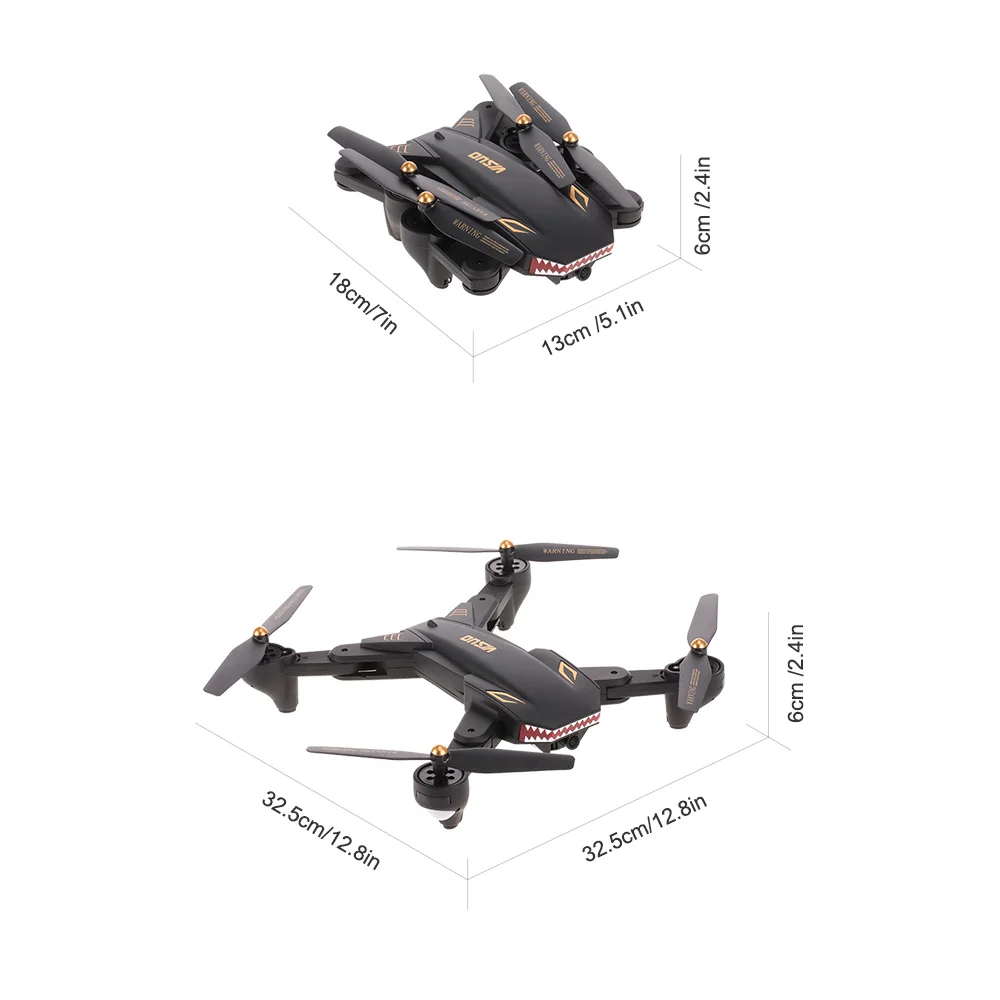 VISUO XS809S 0.3MP Camera Drone Wifi FPV Foldable Selfie RC Drone Altitude Hold G-sensor Quadcopter with Extra Battery Dron (17)