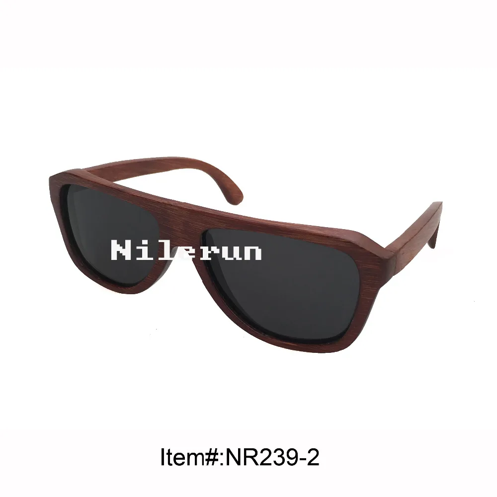 

pilot style dyed red bamboo sunglasses