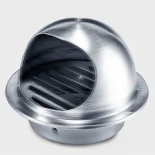 В переменного тока, 50-180 мм польский Нержавеющая сталь стенное вентиляционное отверстие бычий нос вытяжка для ванной комнаты выход сетки-решетки