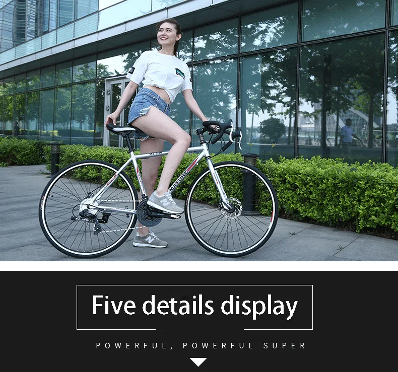 Top Aluminum alloy road bicycle, variable speed, disc brake 700C  jinmaizhuo 2