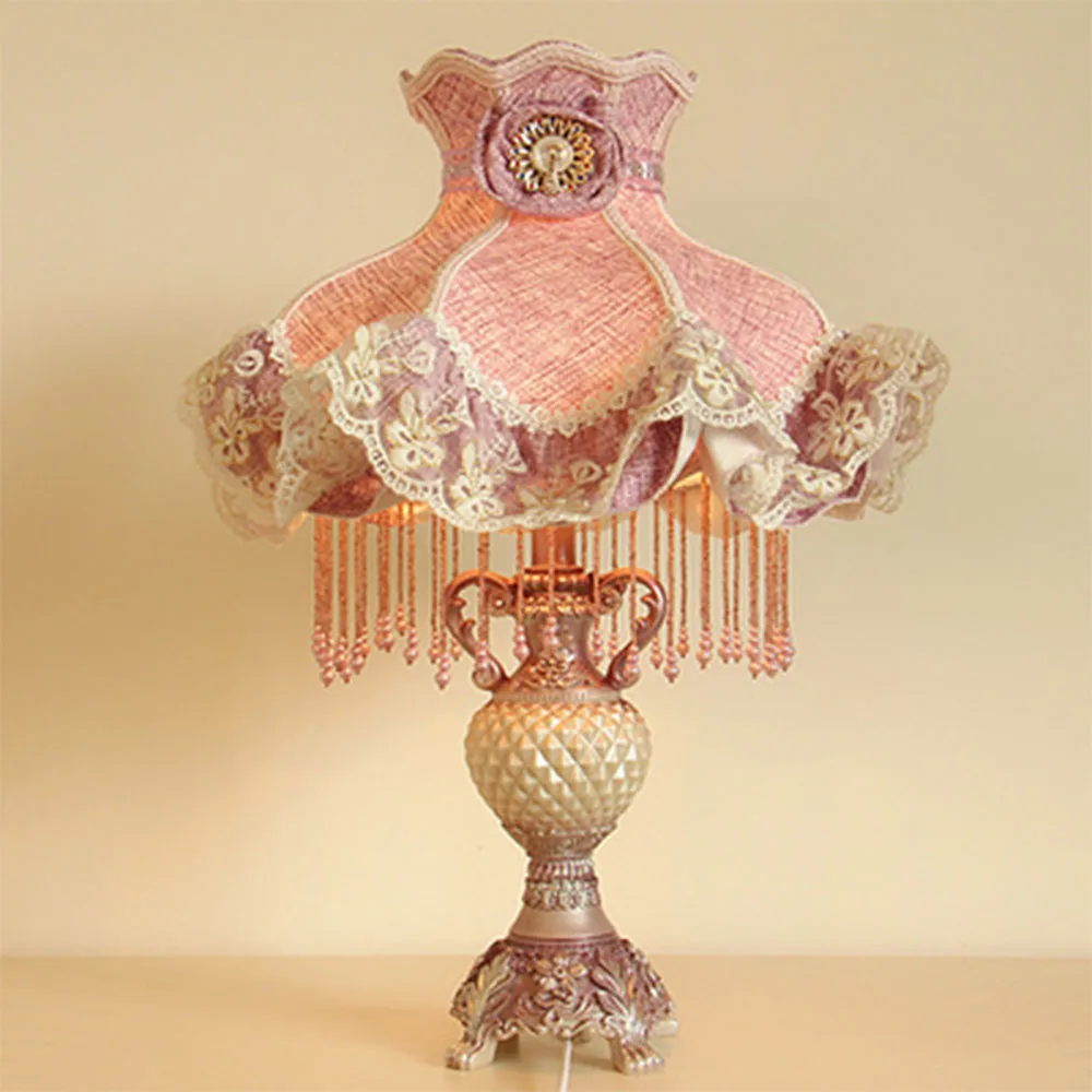 

Romantic Table Lamp E27 Contemporary Cloth Table Lamps 110-220v Mini Touch Switch Metal Desk Lamp Led Luminarias