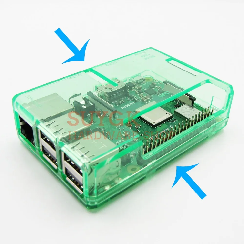 Raspberry PI 3 Модель B+ plus прозрачный зеленый чехол Корпус коробки для Raspberry PI 2, PI3 Модель B, PI 3B