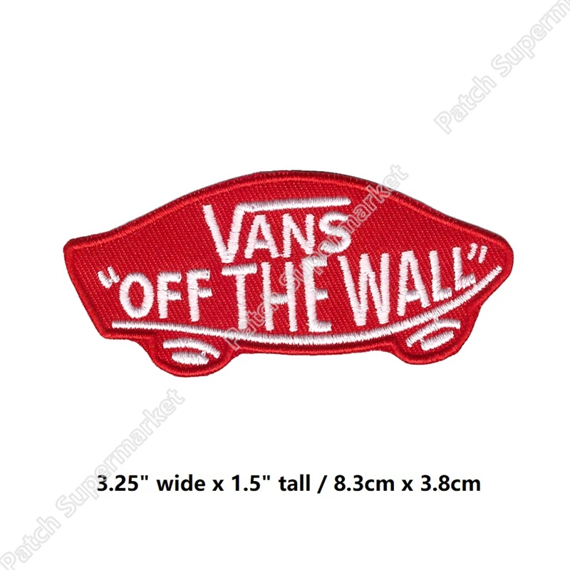 

Embroidered Patch Iron Sew Logo VANS off the wall skateboard santa cruz