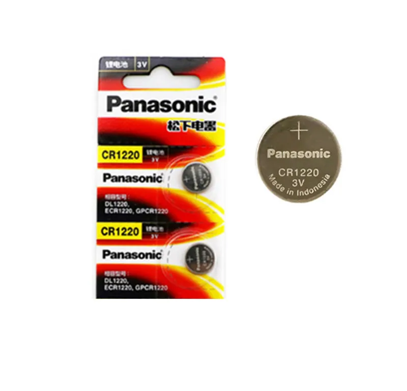 

2PCS Panasonic CR1220 Button Cell Coin Batteries CR1220 Car Remote Control Electric Alarm 3V Lithium Battery