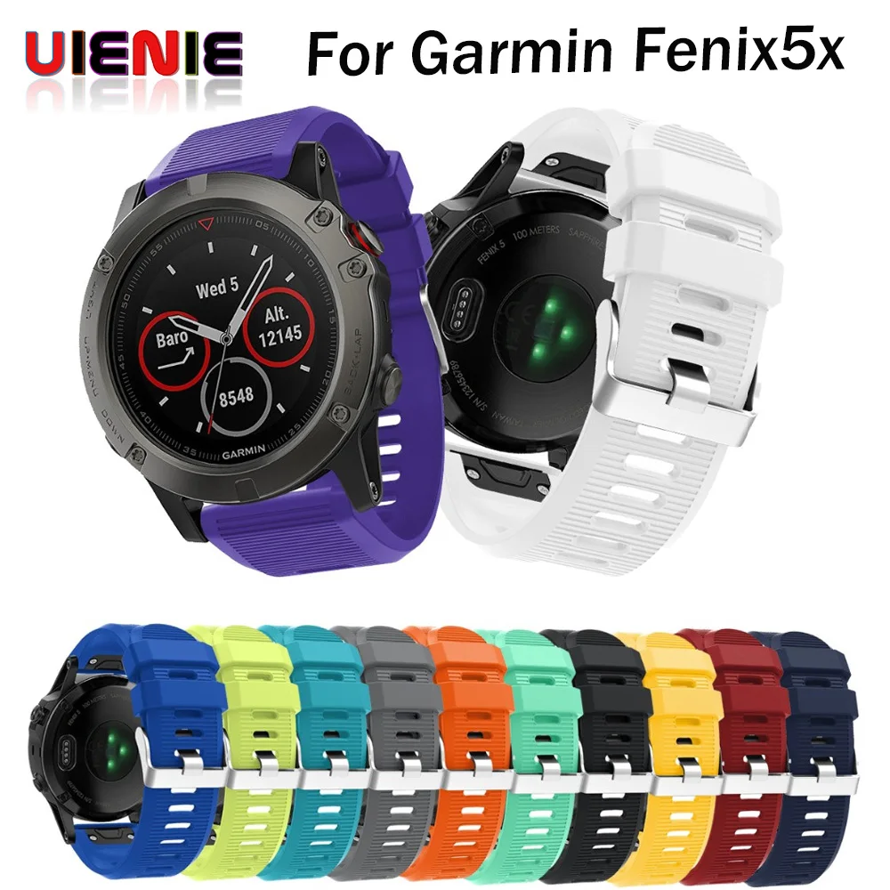 UIENIE 26 мм силиконовый ремешок для Garmin Fenix 5X/Fenix3 gps Смарт часы фитнес Браслет умные аксессуары Замена