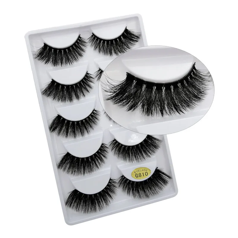 50 pairs Eyelashes Wholesale Mink Eyelashes Natural Long False Lashes Makeup 3D Mink Lashes Full Fake Eyelash Extensions - Цвет: G810 10 boxes