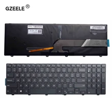 Gzeele teclado de layout para dell inspiron 15 5000 series 15 5551 5552 5555 5558 5559 7559, cor preta teclado retroiluminado