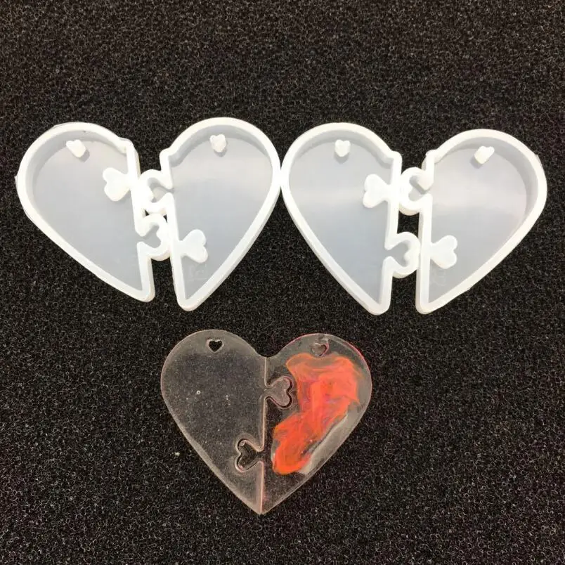 

1PC Love locks for lovers Pendant liquid silicone mold DIY resin jewelry mold for epoxy resin uv resin mold