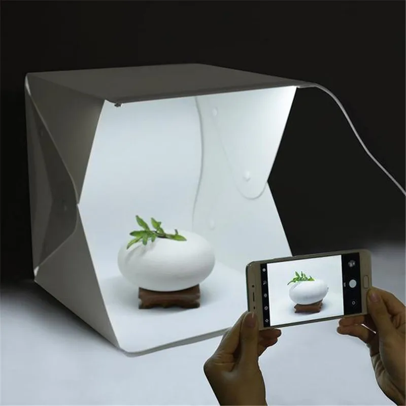 Mini Photo Studio Folding Lightbox Portable Photography Studio Softbox LED Light Soft Tent Kit Photo Background - AliExpress