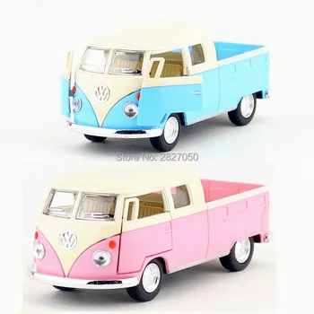 

Classic Bus toy cars 1:34 Mini Alloy Van Model Vehicle Pull Back Doors Openable kawaii Metal toy car Christmas gift for children