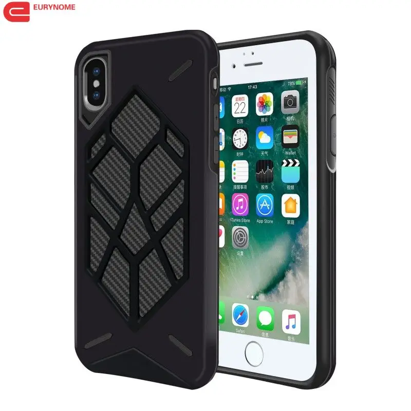 

Armor Case For Iphone XS X Shockproof 2 in 1 360 Full Protection TPU with Plastic Cover Case for Iphone X XS iphoneX Screen Film