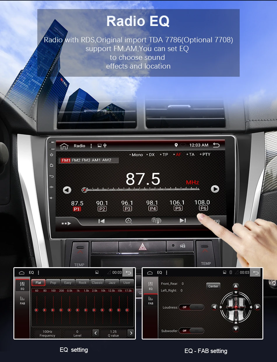 Excellent Eunavi android 9.0 car dvd gps multimedia player For Toyota Camry50 2012 car dvd navigation radio video audio player 4G+32G PX6 8