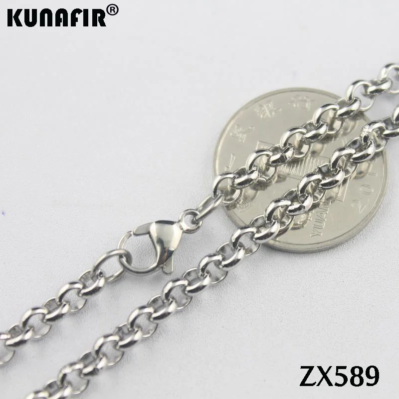 16 &quot 38&quot длина 5 мм большая круглая цепочка rolo link 316L ожерелье из нержавеющей