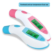 ЖК-дисплей цифровой инфракрасный термометр ухо Портативный высокоточных Термометры для новорожденных детей взрослых Семья здравоохранения Baby Care