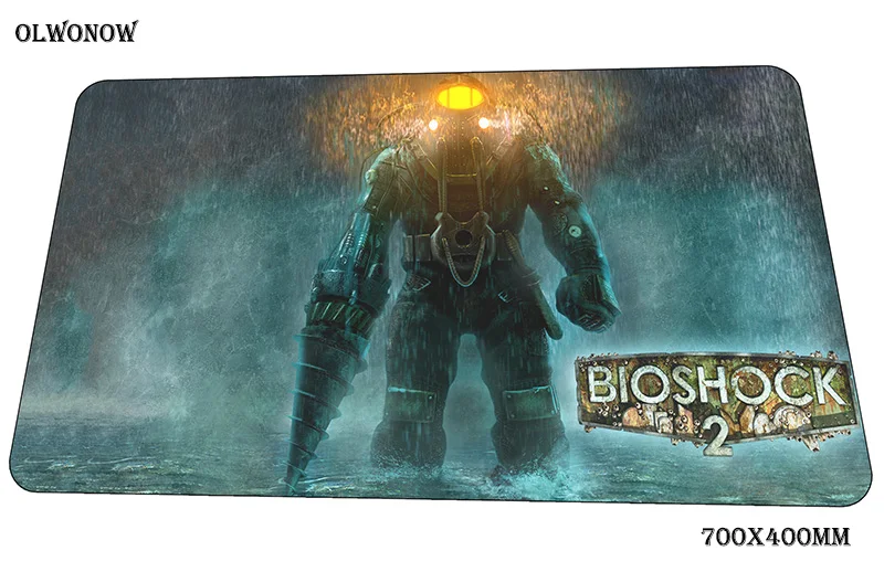 Bioshock коврик для мыши 700x400x3 мм игровой коврик для мыши большой коврик для геймера с обработанным краем компьютерная настольная клавиатура со встроенной мышью толстые большие игровые коврики - Цвет: size 700x400x3mm