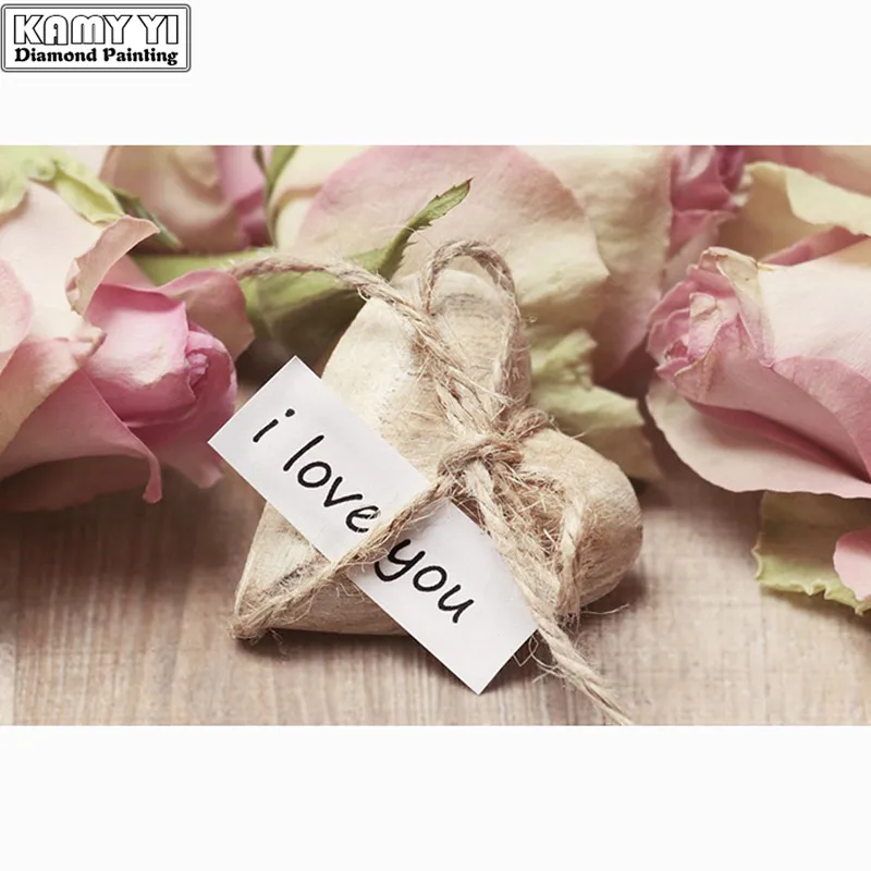 

5D DIY Full Square Diamond Painting Cross Stitch "Love you" 3D Diamond Embroidery Rhinestone Mosaic Home Decor Gift