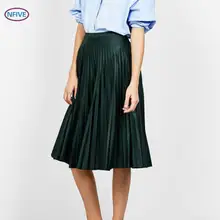 NFIVE бренд летний женский взрыв ветер качели Высокая талия модная плиссированная юбка тонкая универсальная элегантная длинная юбка