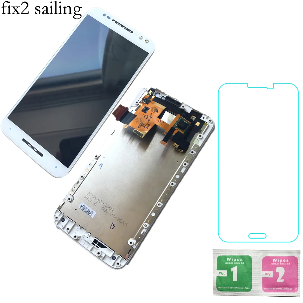 

100%Tested LCD Display Screen Touch Digitizer With Frame For Motorola Moto X style X3 XT1575 XT1572 XT1570 Black/White