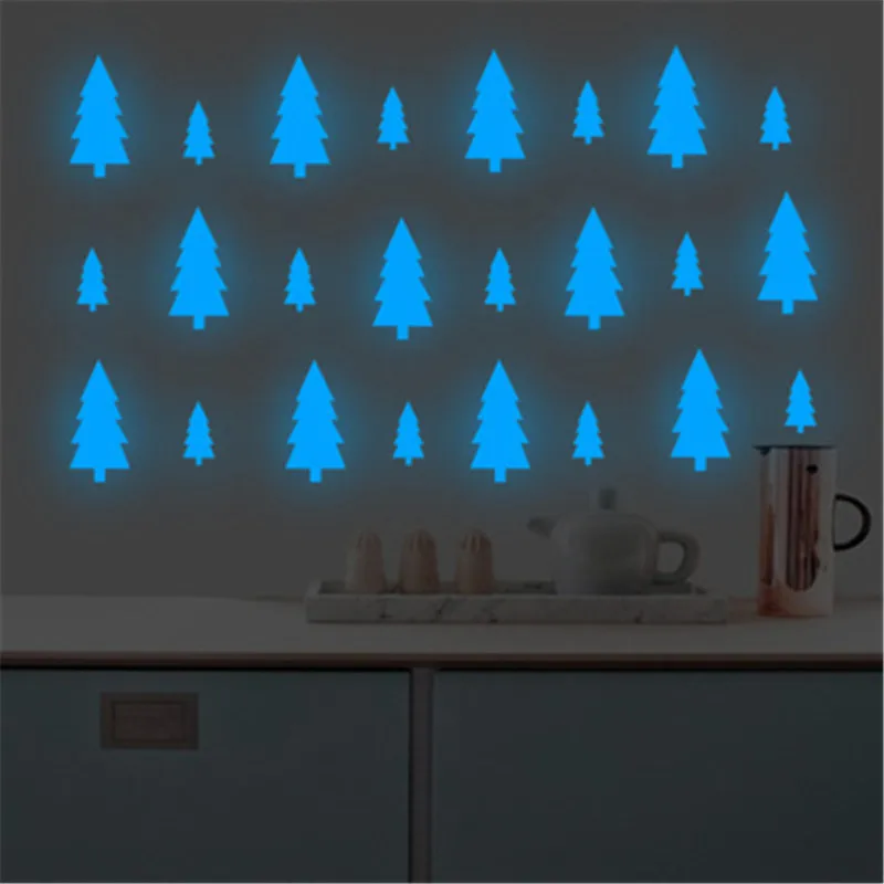 Luminous Christmas Tree Window Sticker Glow In The Dark Bedroom Decal